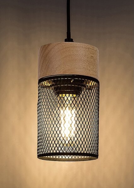 Rabalux 72041 - Lampadario a cavo CALLUM 1xE27/25W/230V faggio