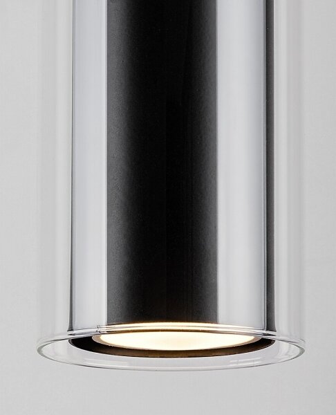 Rabalux 72047 - Lampadario a sospensione con filo KALEVI 1xGU10/50W/230V limpido/nero
