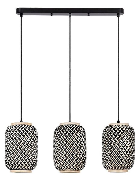 Rabalux 72093 - Lampadario ADALLA 3xE27/40W/230V in rattan su cavo