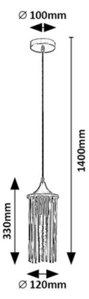 Rabalux 72151 - Lampadario a sospensione con filo ROXAS 1xE27/40W/230V