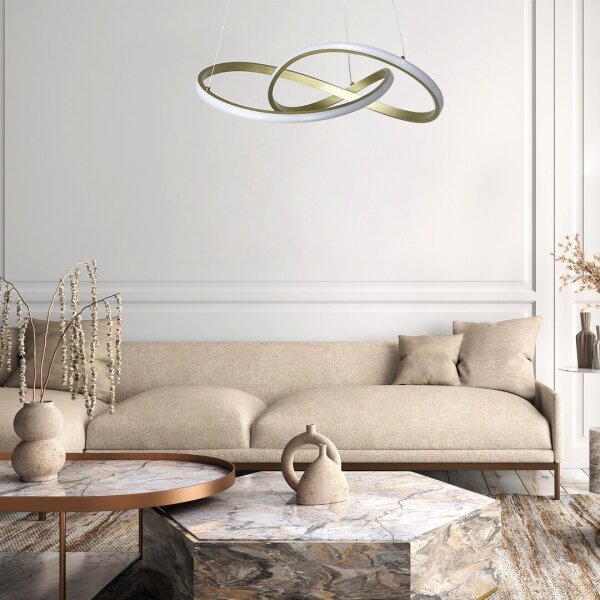 Rabalux 72215 - Lampadario LED a sospensione con filo CASTIEL LED/36W/230V 3000K oro