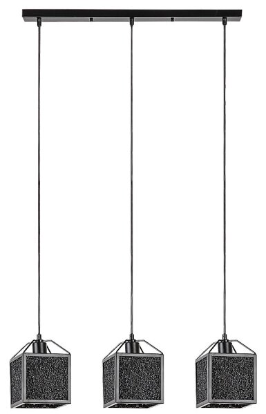 Rabalux 72219 - Lampadario a sospensione con filo SAMILO 3xE27/40W/230V nero