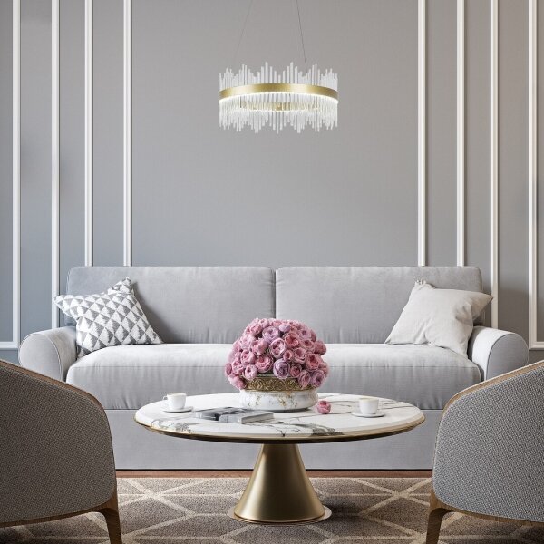 Rabalux 72227 - Lampadario LED a sospensione con filo MABEL LED/36W/230V 3000/4000/6000K oro