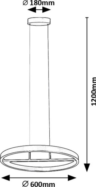Rabalux 72221 - Lampadario LED a sospensione con filo THRIC LED/42W/230V oro