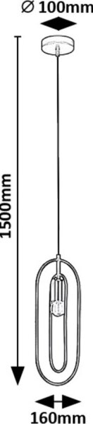 Rabalux 72263 - Lampadario a sospensione con filo ROVIER 1xE27/40W/230V