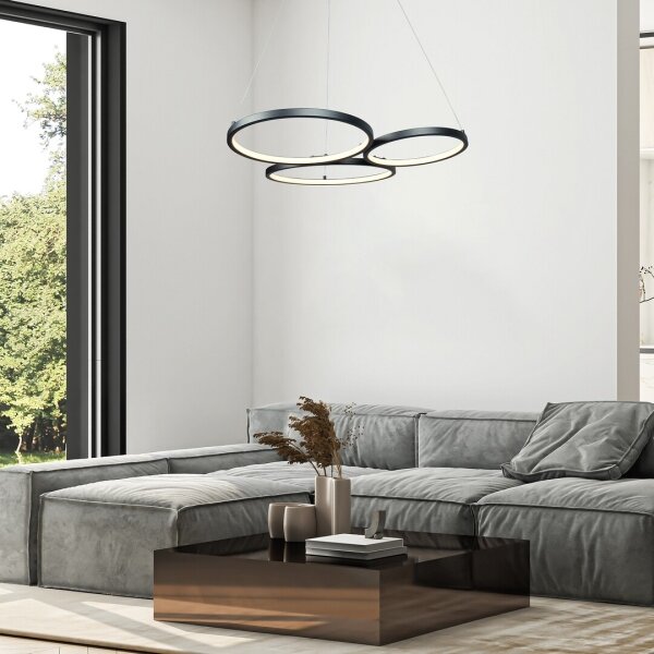Rabalux 72297 - Lampadario LED a sospensione con filo FORMAND LED/38W/230V nero