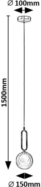 Rabalux 72303 - Lampadario a sospensione con filo ROSEHIP 1xG9/25W/230V