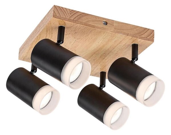 Rabalux 73124 - Plafoniera TORAS 4xGU10/5W/230V rovere