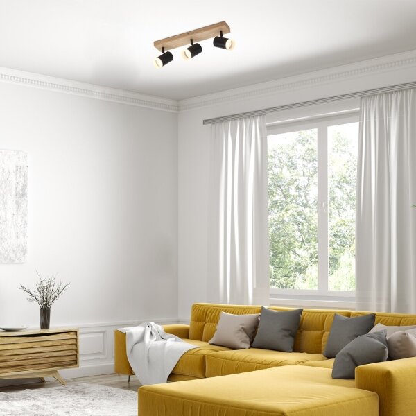 Rabalux 73123 - Plafoniera TORAS 3xGU10/5W/230V rovere