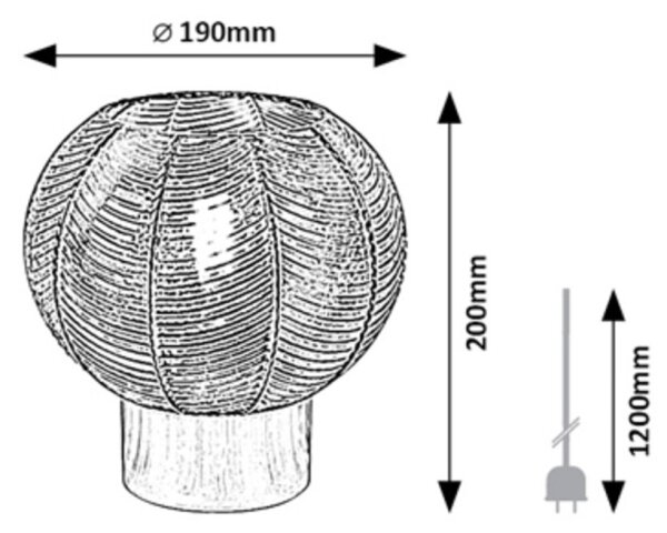 Rabalux 74017 - Lampada da tavolo MONET 1xE27/40W/230V