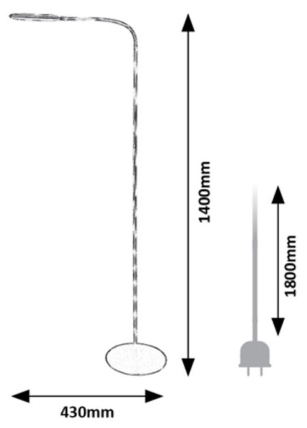 Rabalux 74010 - LED Dimmerabile touch lampada con piedistallo ADELMO LED/10W/230V grigio
