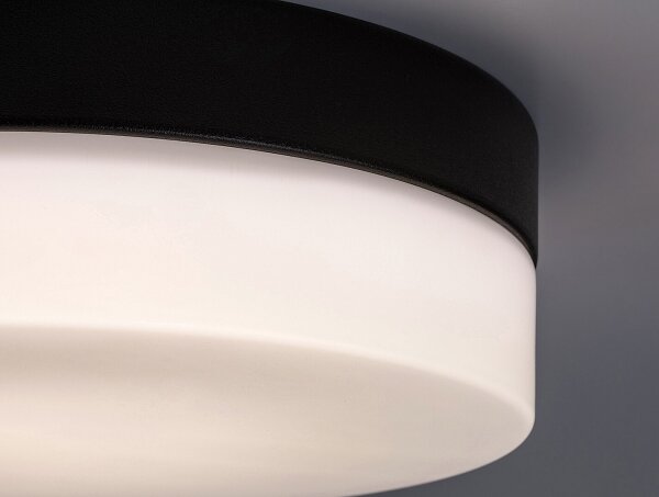 Rabalux 75026-Plafoniera LED da bagno GAELO LED/18W/230V diametro 28 cm nero