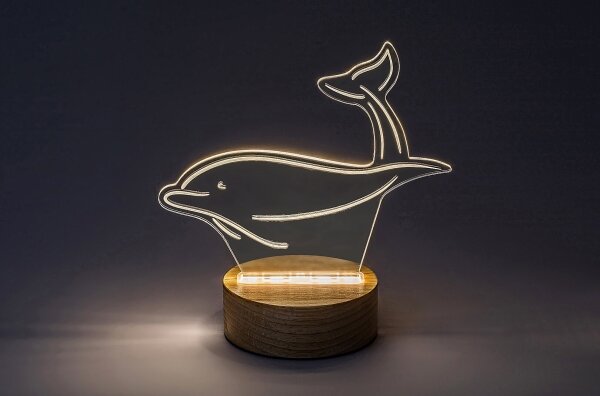 Rabalux 76002 - Lampada da tavolo LED per bambini AKALI LED/2W/5V 3000K dolphin faggio