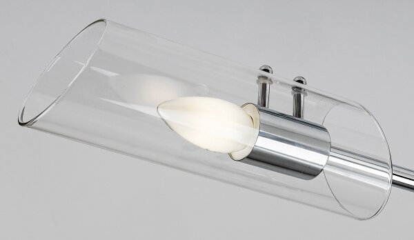 Rabalux 75030 - Lampadario da bagno a sospensione con supporto rigido TEODORO 2xE14/12W/230V IP44 cromo