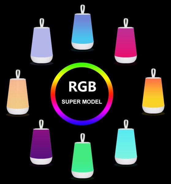 Rabalux 76019 - LED RGB Lampada da tavolo dimmerabile FRANCO LED/2W/5V 3000K