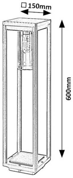 Rabalux 77087 - Lampada da esterno ZERNEST 1xE27/15W/230V IP54 nero