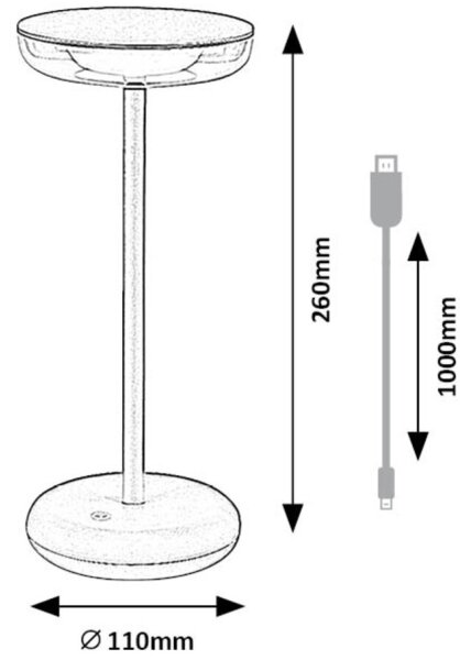 Rabalux 77089 - Lampada LED dimmerabile da esterno KONIN LED/6W/5V IP44 marrone
