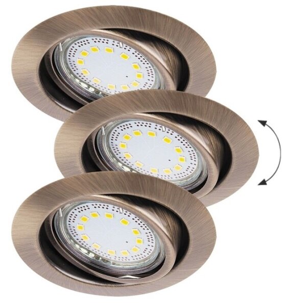 Rabalux 1051 - SET 3xLED Lampada da incasso LITE 3xGU10-LED/3W/230V
