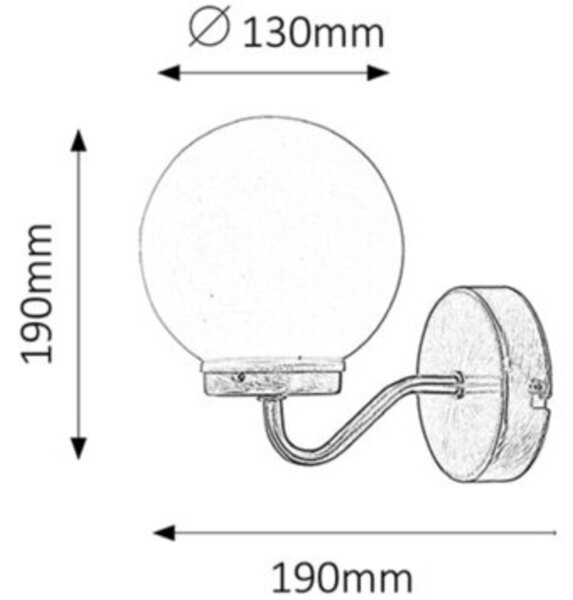 Rabalux 1302 - Applique da bagno TOGO 1xE14/40W/230V