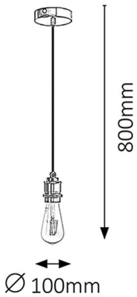 Rabalux 1417 - Lampada a sospensione FIXY E27/40W bronzo