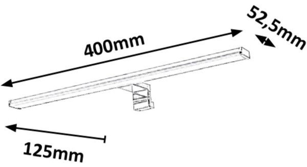 Rabalux 2114 - Illuminazione a LED per specchi da bagno LEVON LED/8W/230V IP44 40cm