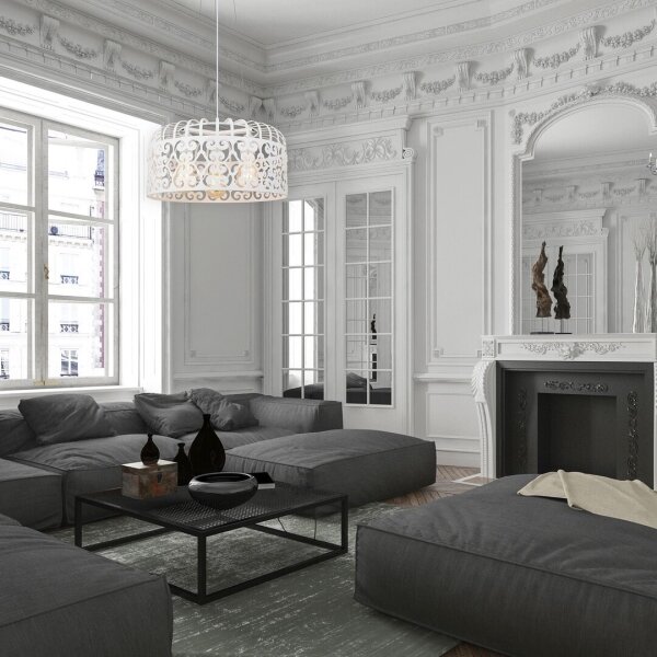 Rabalux 2163 - Lampadario ALESSANDRA 3xE27/60W/230V bianco