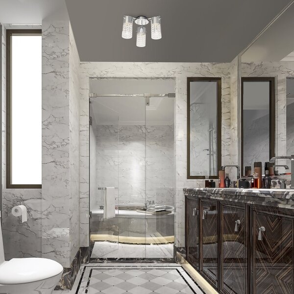 Rabalux 2195 - Plafoniera da bagno NIAGARA 3xE14/40W/230V IP44