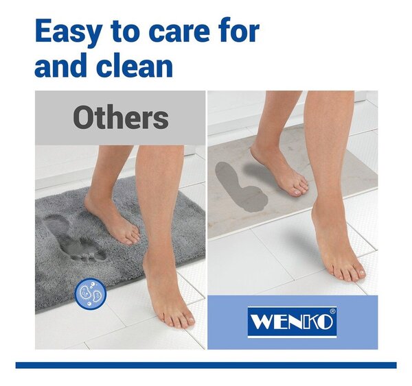 Tappetino per il bagno grigio tortora in diatomite 39x60 cm Itamos – Wenko