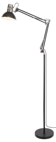 Rabalux 2196 - Lampada da terra ARISTEO 1xE27/40W/230V nero/cromo lucido