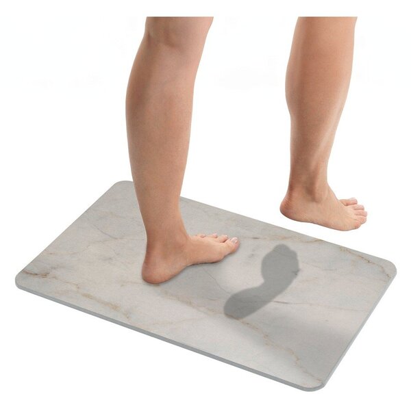 Tappetino per il bagno grigio tortora in diatomite 39x60 cm Itamos – Wenko