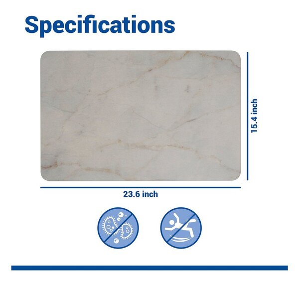 Tappetino per il bagno grigio tortora in diatomite 39x60 cm Itamos – Wenko