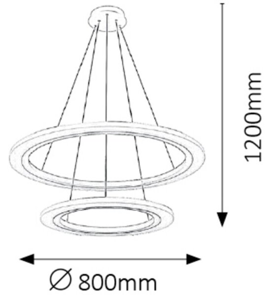 Rabalux 2429 - Lampadario LED ADRIENNE LED/62W/230V argento