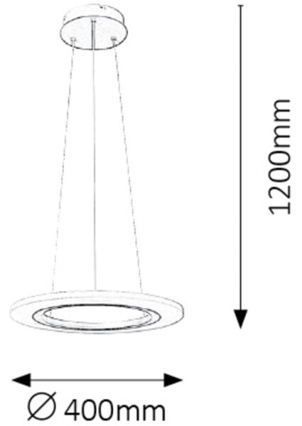 Rabalux 2428 - Lampadario LED ADRIENNE LED/20W/230V argento