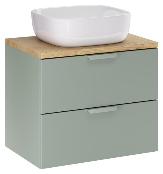 Set di mobili largo 60 cm con piano di lavoro e lavabo da appoggio Smile