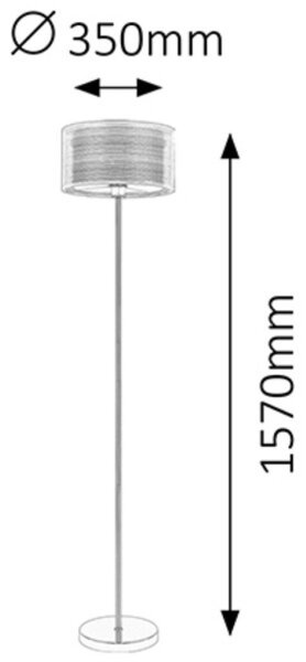 Rabalux 2633 - Lampada da terra ANASTASIA E27/60W