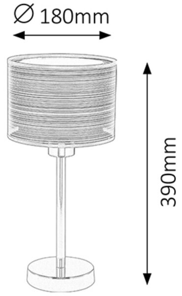 Rabalux 2631 - Lampada da tavolo ANASTASIA E27/60W