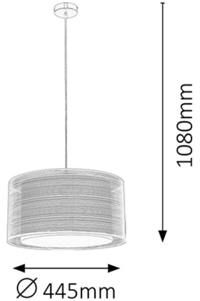 Rabalux 2632 - Lampada a sospensione ANASTASIA E27/60W