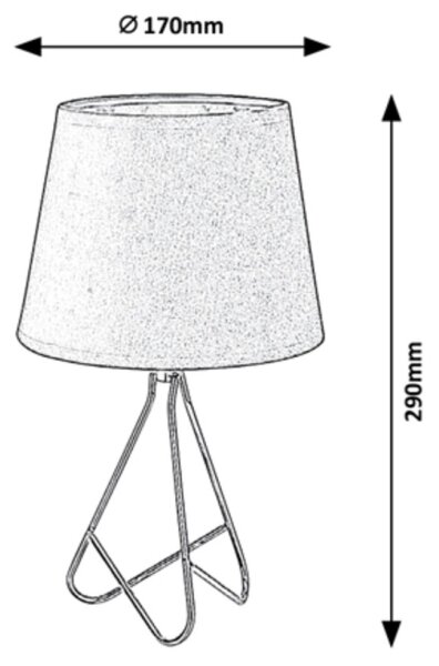 Rabalux - Lampada da tavolo 1xE14/40W/230V nero/oro