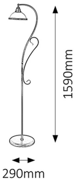 Rabalux 2758 - Lampada da terra ELISETT 1xE27/60W/230V