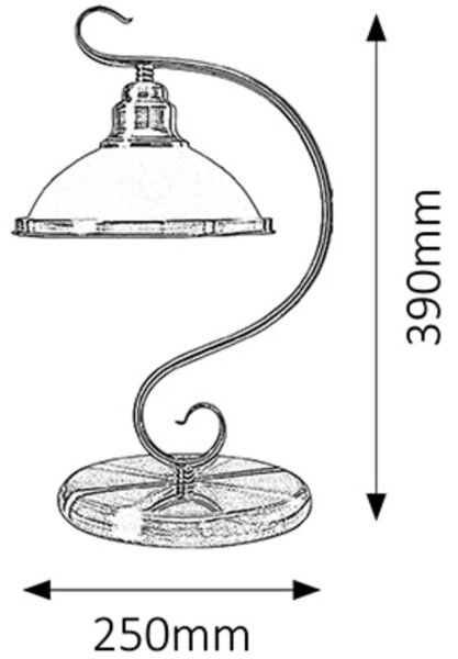 Rabalux 2752 - Lampada da tavolo ELISETT 1xE27/60W/230V