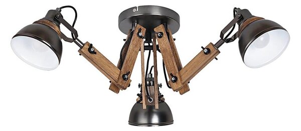 Rabalux 2724 - Lampadario fisso AKSEL 3xE14/15W/230V nero