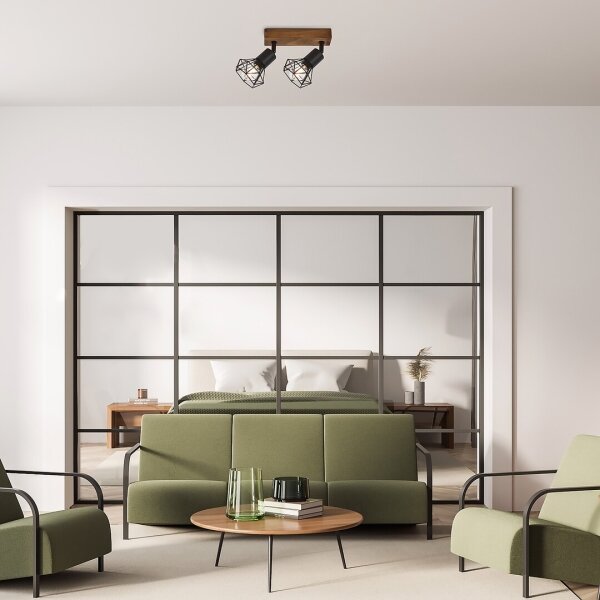 Rabalux 3138 - Faretto ZEUS 2xE14/40W/230V rovere