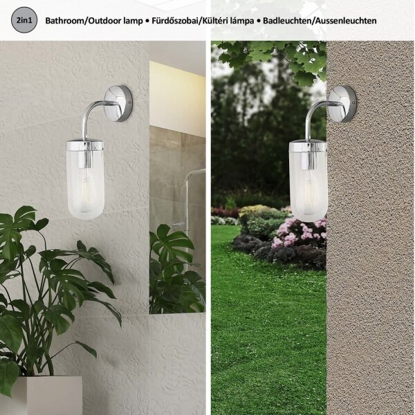Rabalux 3309 - Applique da bagno YAGO 1xE27/60W/230V cromo lucido