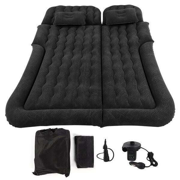 Materasso gonfiabile, design portatile, superficie morbida, colore nero