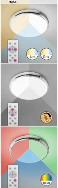 Rabalux 3464-LED RGB Plafoniera da bagno BALTHASAR LED/18W/230V IP44 + +TC