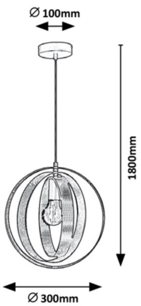 Rabalux - Lampadario su filo 1xE27/60W/230V