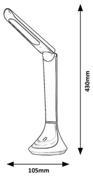 Rabalux - Lampada LED da tavolo LED/5W/230V nera