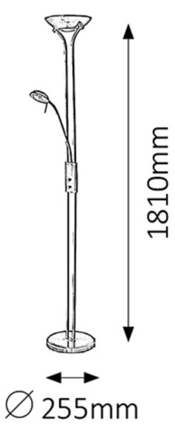 Rabalux 4075 - Lampada con piedistallo BETA 1xR7s/230W + 1xG9/40W