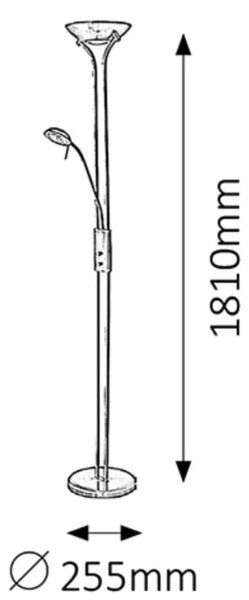Rabalux 4076 - Lampada da terra BETA 1xR7s/230W + 1xG9/40W