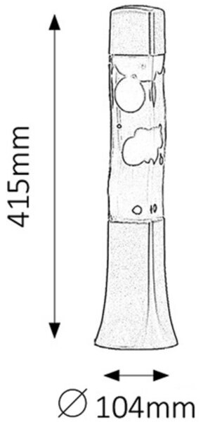 Rabalux 4109 - Lampada di lava MARSHAL 1xE14/25W/230V